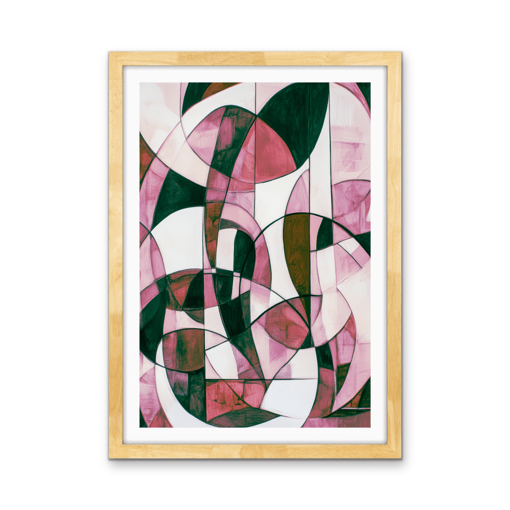 Mix &amp; Match - Pink Monochrome Stretched Canvas or Wall Art Print - I Heart Wall Art - Poster Print, Canvas Print or Framed Art Print