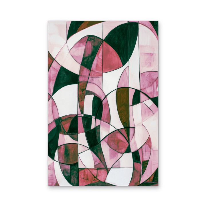 Mix &amp; Match - Pink Monochrome Stretched Canvas or Wall Art Print - I Heart Wall Art - Poster Print, Canvas Print or Framed Art Print