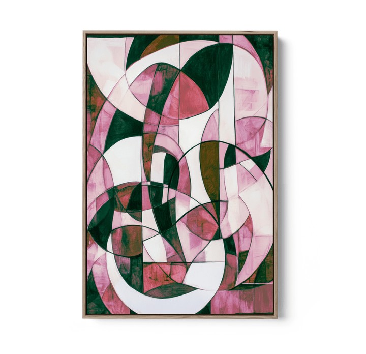 Mix &amp; Match - Pink Monochrome Stretched Canvas or Wall Art Print - I Heart Wall Art - Poster Print, Canvas Print or Framed Art Print