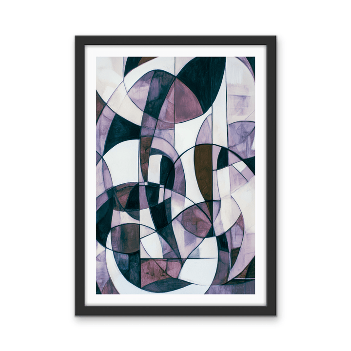 Mix &amp; Match - Purple Monochrome Stretched Canvas or Wall Art Print - I Heart Wall Art - Poster Print, Canvas Print or Framed Art Print