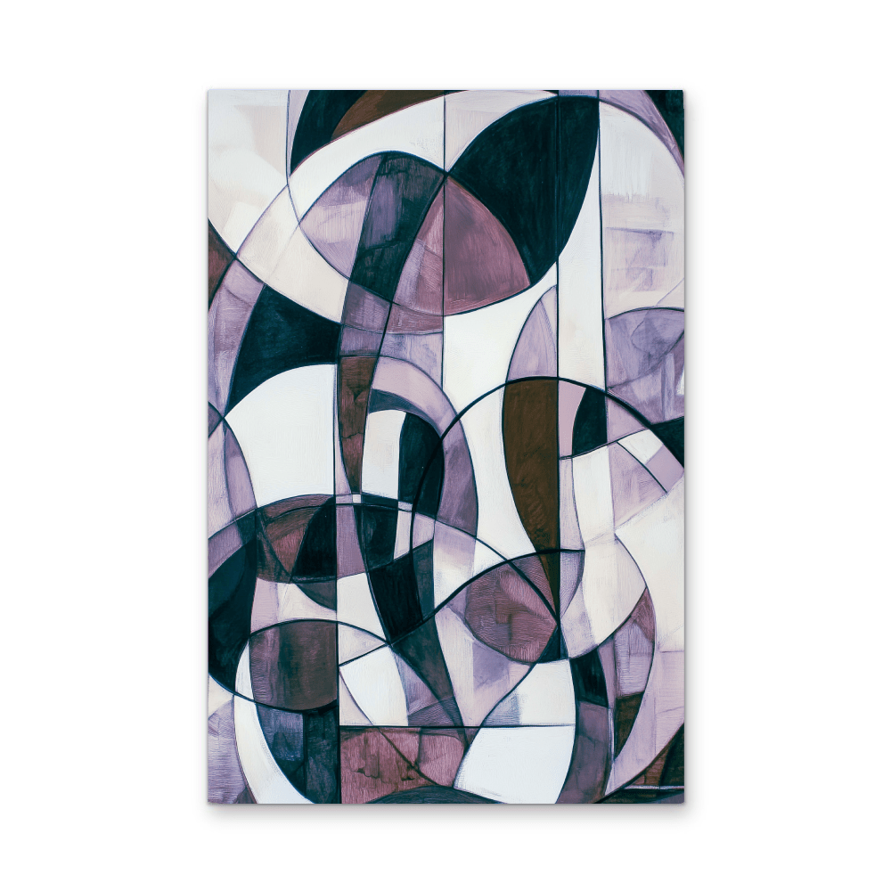 Mix &amp; Match - Purple Monochrome Stretched Canvas or Wall Art Print - I Heart Wall Art - Poster Print, Canvas Print or Framed Art Print