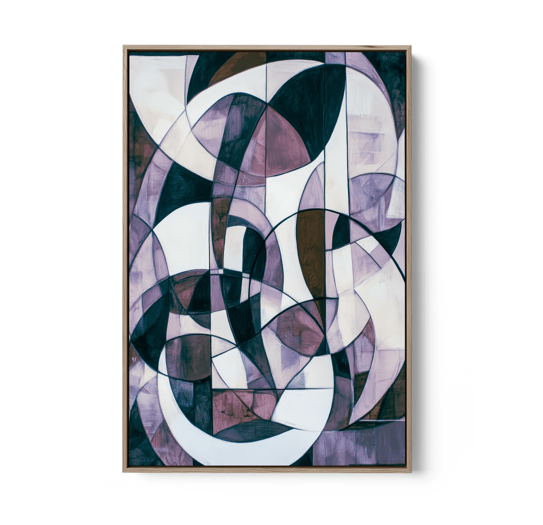Mix &amp; Match - Purple Monochrome Stretched Canvas or Wall Art Print - I Heart Wall Art - Poster Print, Canvas Print or Framed Art Print