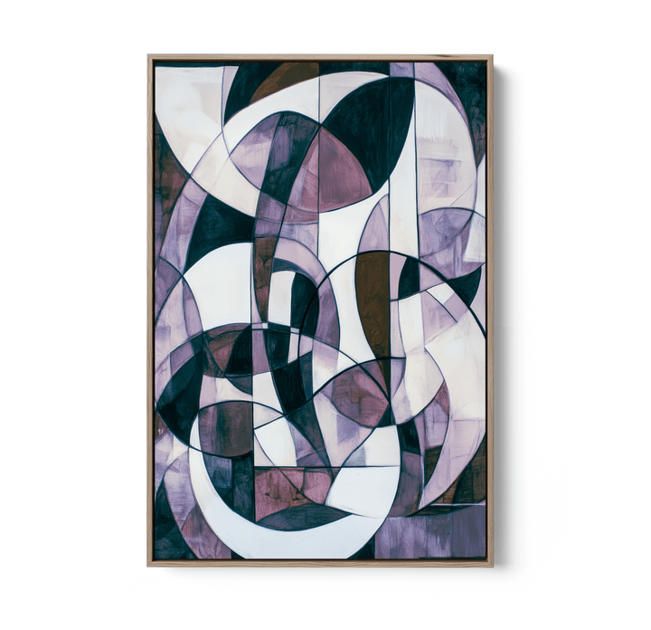 Mix &amp; Match - Purple Monochrome Stretched Canvas or Wall Art Print - I Heart Wall Art - Poster Print, Canvas Print or Framed Art Print
