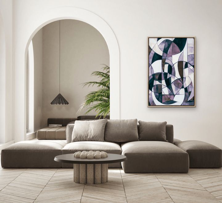 Mix &amp; Match - Purple Monochrome Stretched Canvas or Wall Art Print - I Heart Wall Art - Poster Print, Canvas Print or Framed Art Print