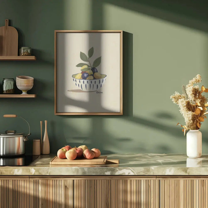 Mix Olive - Stretched Canvas, Poster or Fine Art Print I Heart Wall Art