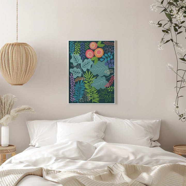 Modern Botanical Multi Colour - Stretched Canvas, Poster or Fine Art Print - I Heart Wall Art - Poster Print, Canvas Print or Framed Art Print