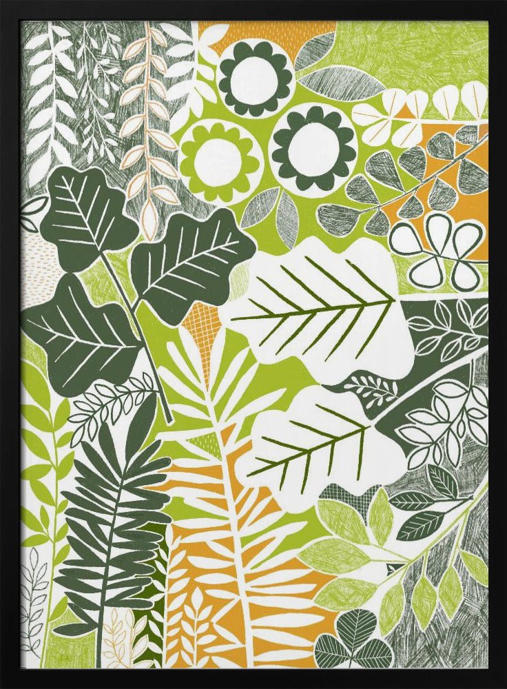 Modern Botanical Sage &amp;amp; Citrus - Stretched Canvas, Poster or Fine Art Print - I Heart Wall Art - Poster Print, Canvas Print or Framed Art Print