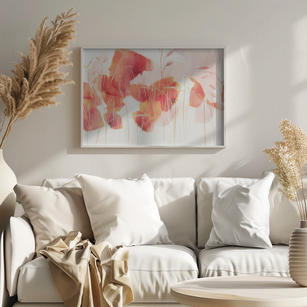 Modern poppies - Stretched Canvas, Poster or Fine Art Print I Heart Wall Art
