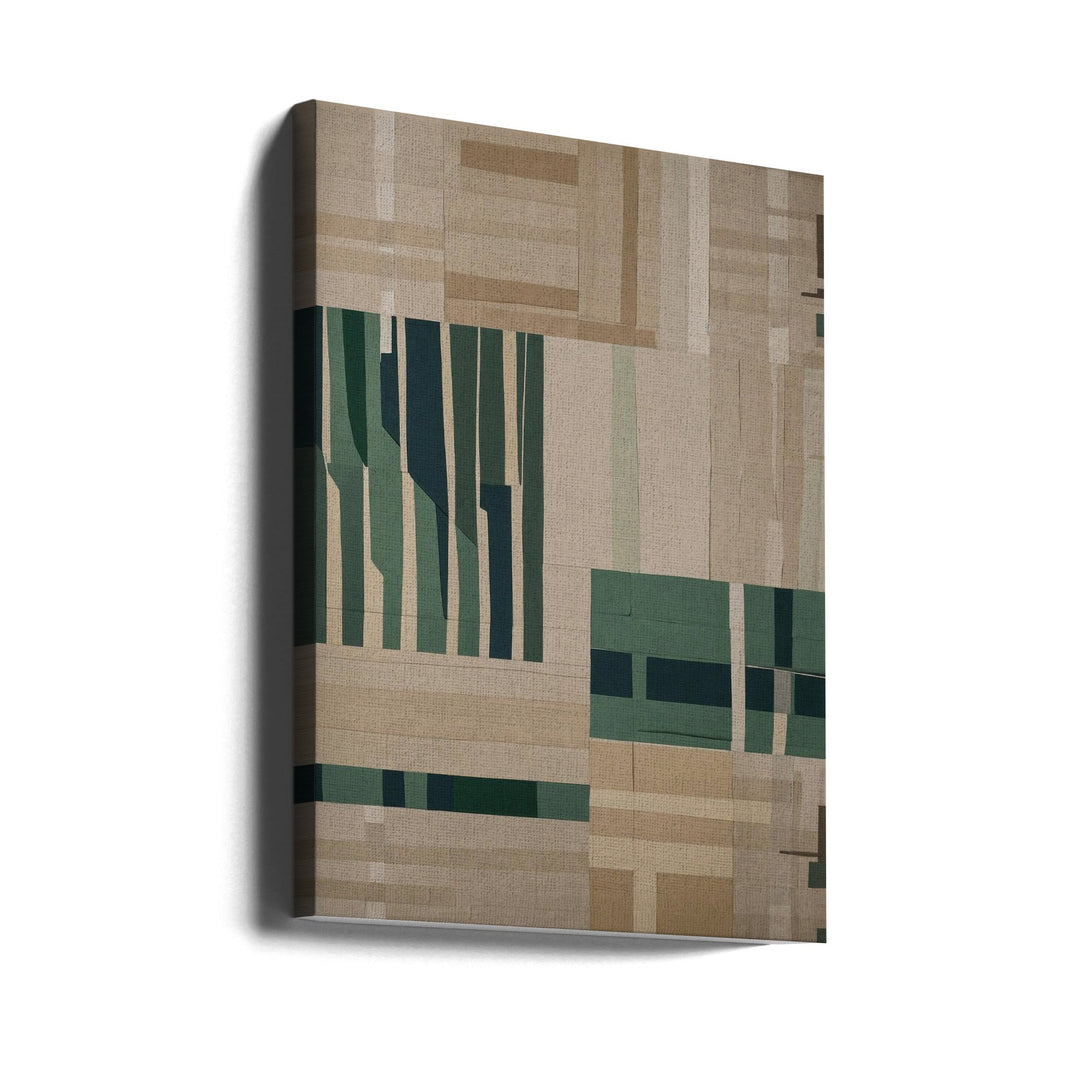 Modernist Paper Cut Collage - Stretched Canvas, Poster or Fine Art Print I Heart Wall Art