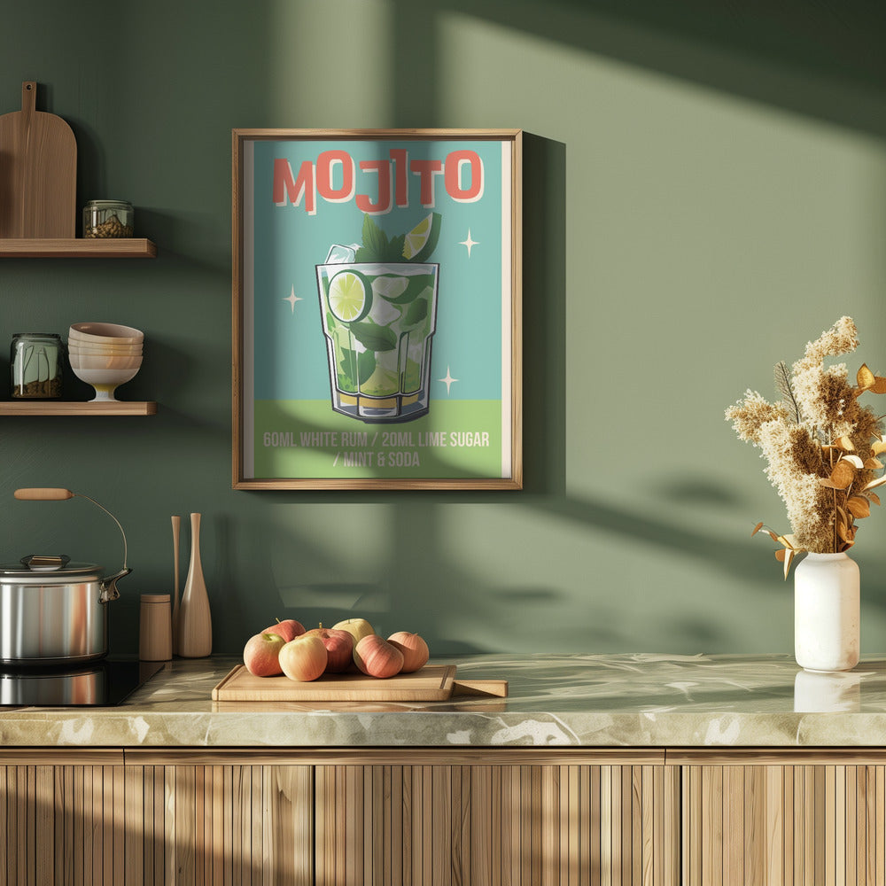 Mojito Cocktail - Stretched Canvas, Poster or Fine Art Print I Heart Wall Art