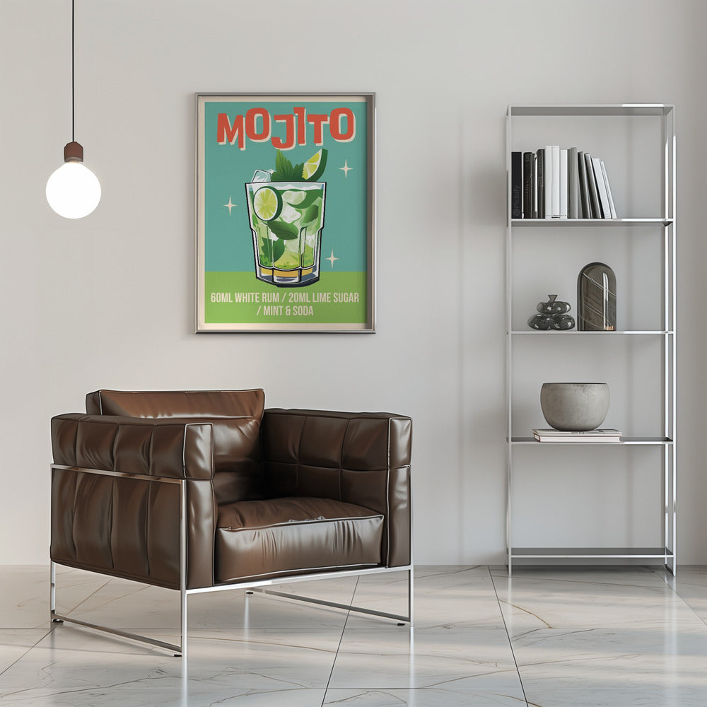 Mojito Cocktail - Stretched Canvas, Poster or Fine Art Print I Heart Wall Art