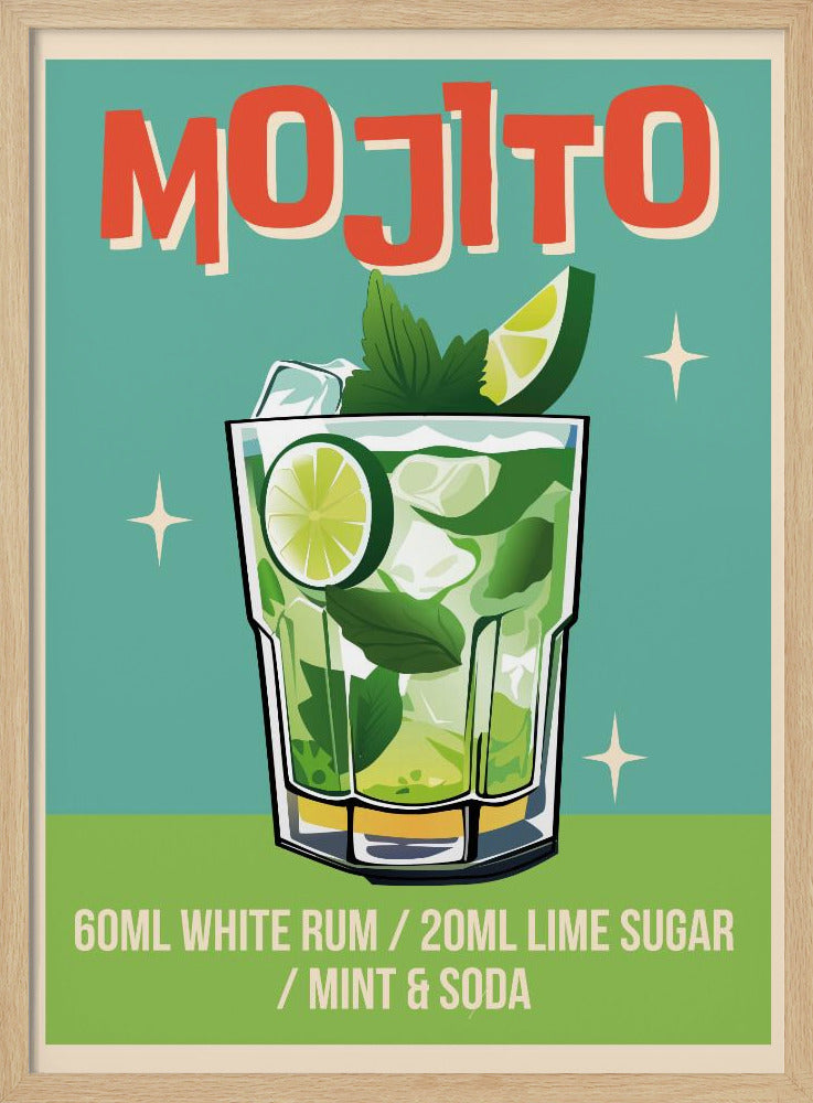 Mojito Cocktail - Stretched Canvas, Poster or Fine Art Print I Heart Wall Art