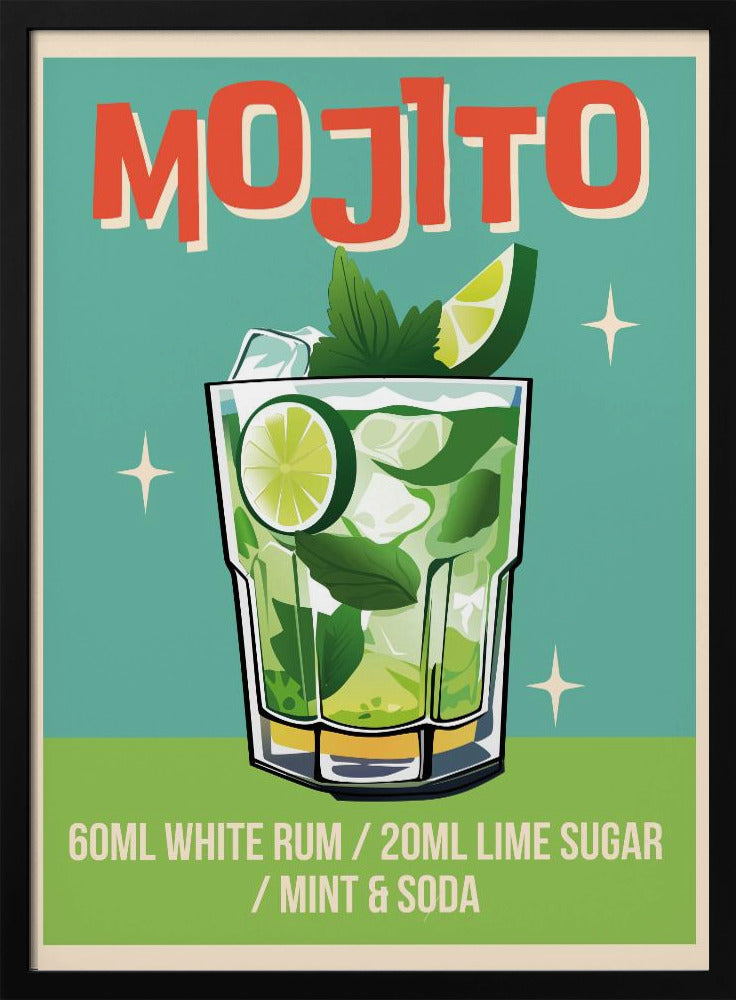 Mojito Cocktail - Stretched Canvas, Poster or Fine Art Print I Heart Wall Art
