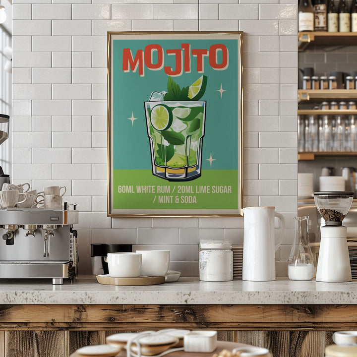 Mojito Cocktail - Stretched Canvas, Poster or Fine Art Print I Heart Wall Art