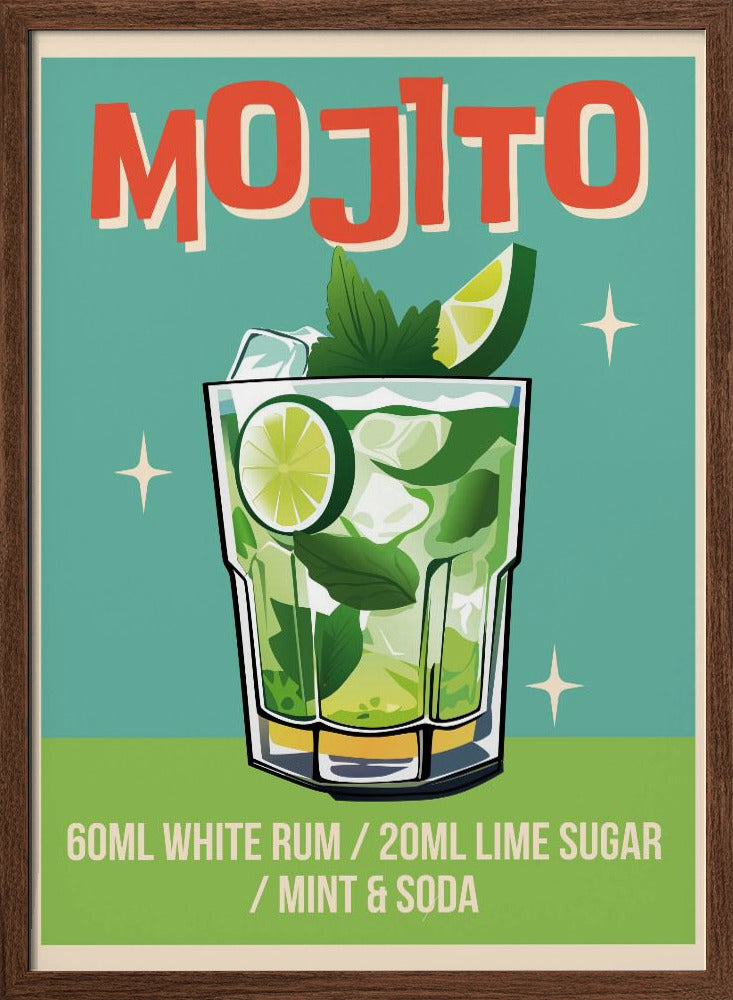 Mojito Cocktail - Stretched Canvas, Poster or Fine Art Print I Heart Wall Art
