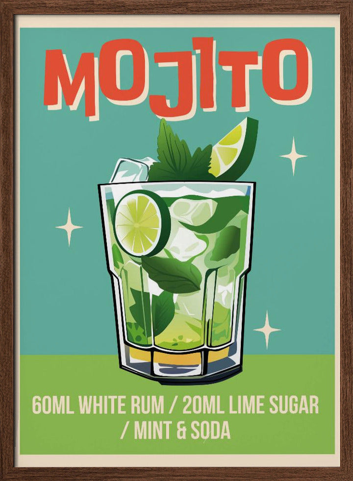 Mojito Cocktail - Stretched Canvas, Poster or Fine Art Print I Heart Wall Art