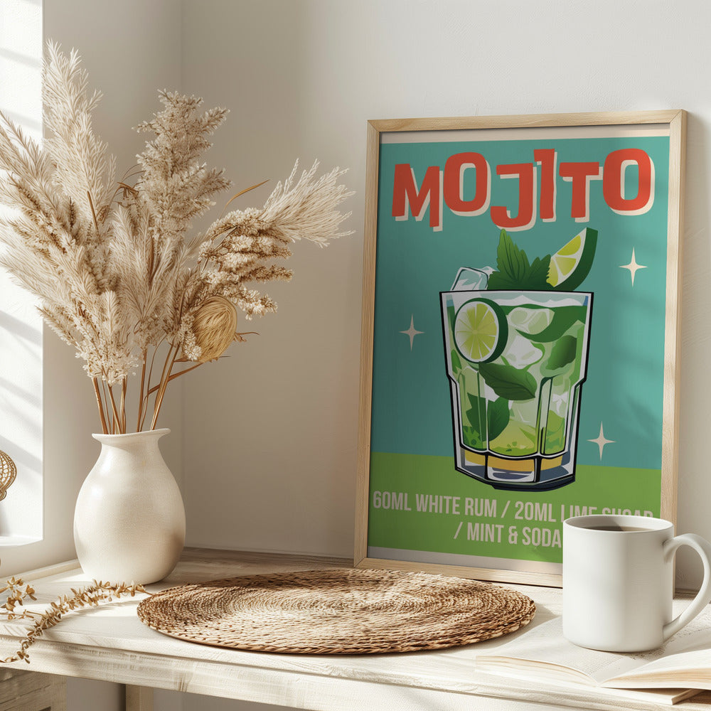 Mojito Cocktail - Stretched Canvas, Poster or Fine Art Print I Heart Wall Art