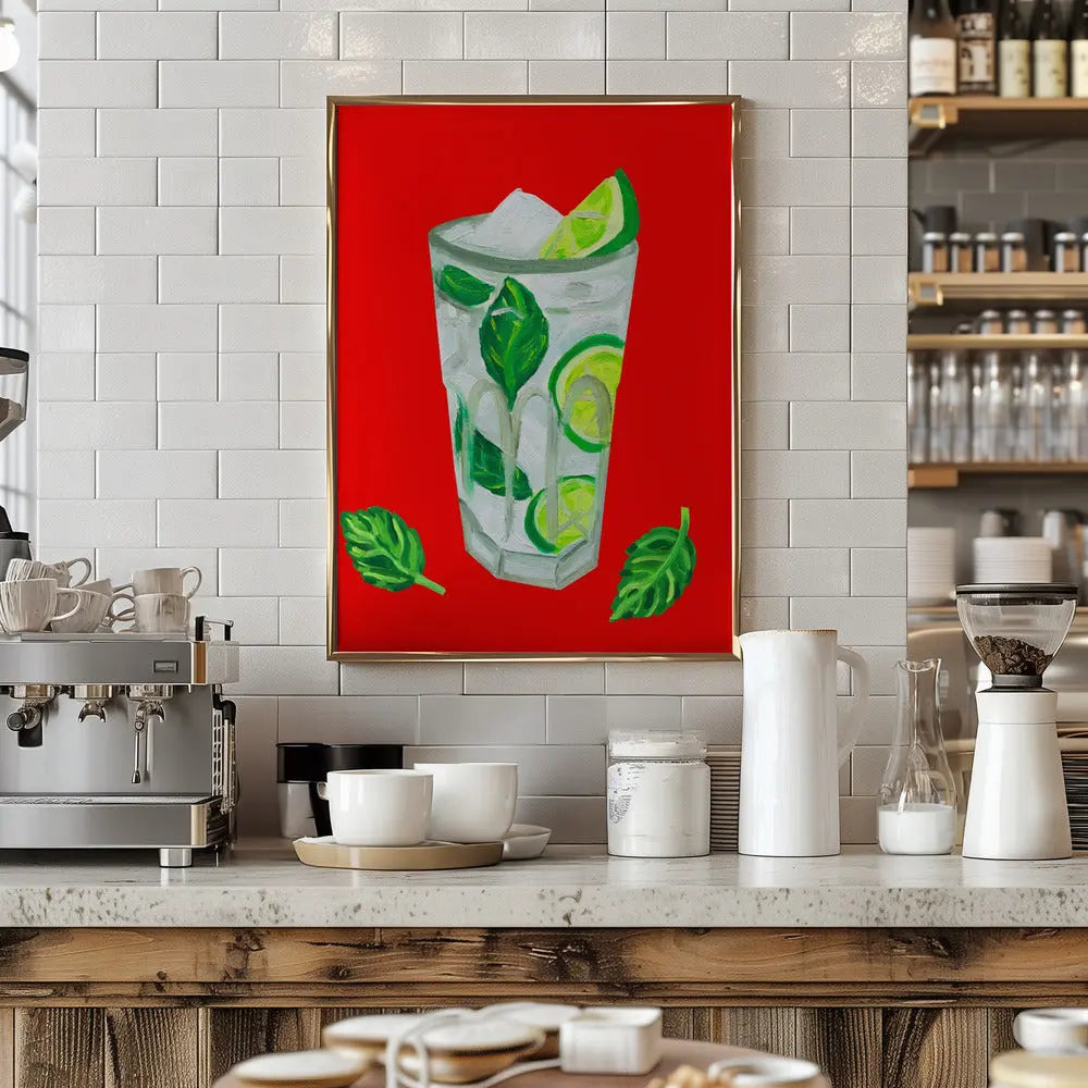 Mojito Extra Mint - Stretched Canvas, Poster or Fine Art Print I Heart Wall Art