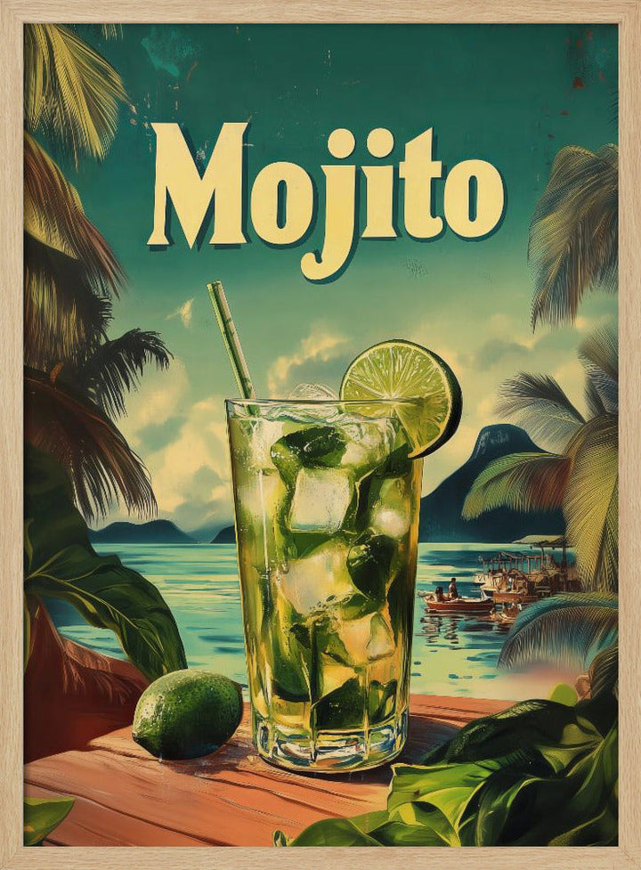 Mojito Vintage - Stretched Canvas, Poster or Fine Art Print I Heart Wall Art