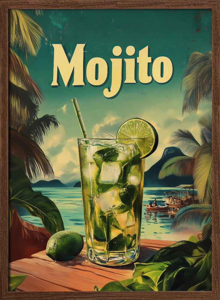 Mojito Vintage - Stretched Canvas, Poster or Fine Art Print I Heart Wall Art