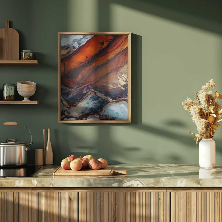 Molten Earth Veins - Stretched Canvas, Poster or Fine Art Print - I Heart Wall Art - Poster Print, Canvas Print or Framed Art Print