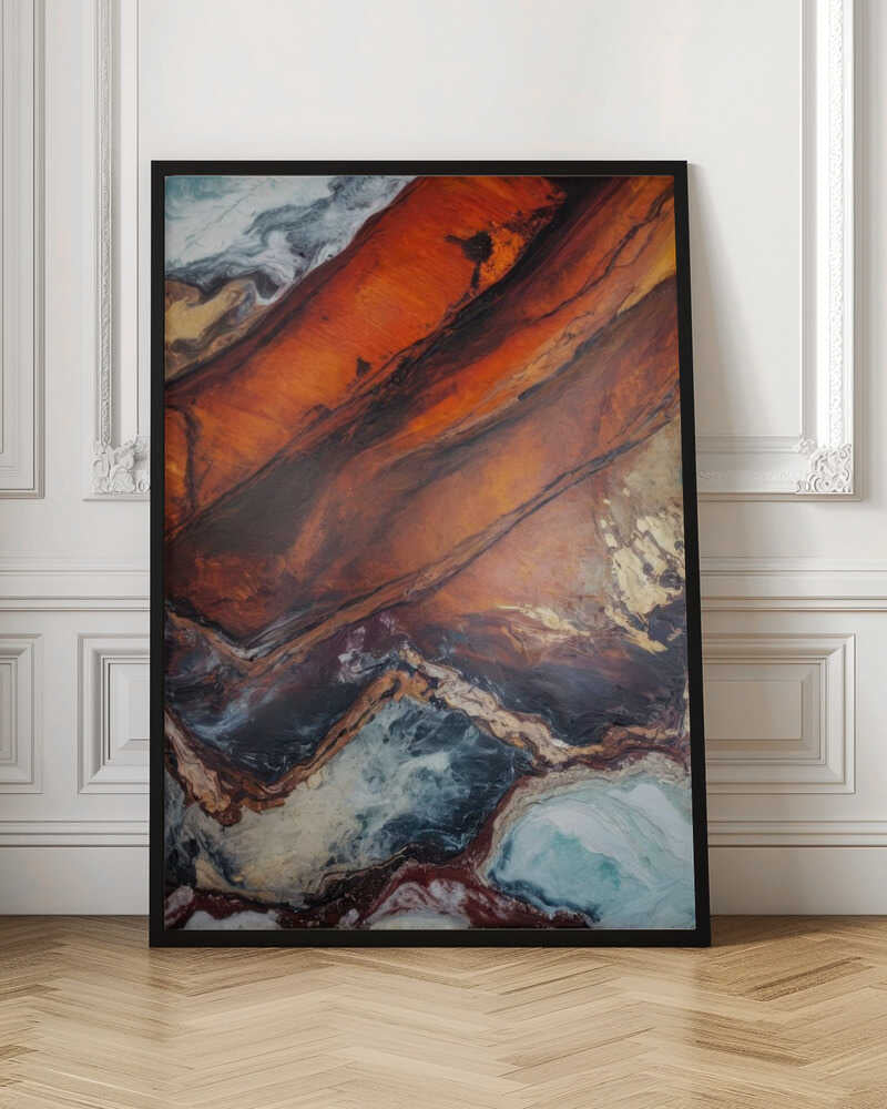 Molten Earth Veins - Stretched Canvas, Poster or Fine Art Print - I Heart Wall Art - Poster Print, Canvas Print or Framed Art Print