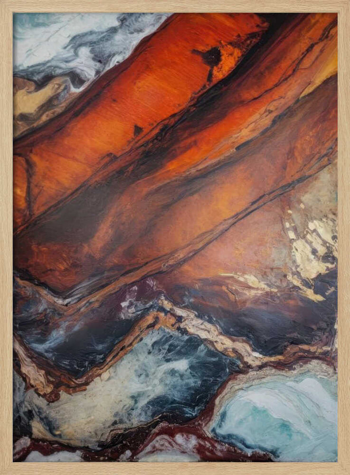 Molten Earth Veins - Stretched Canvas, Poster or Fine Art Print - I Heart Wall Art - Poster Print, Canvas Print or Framed Art Print
