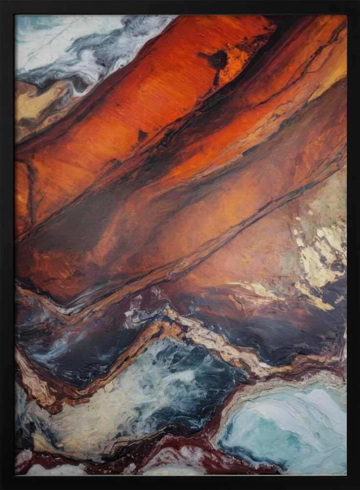 Molten Earth Veins - Stretched Canvas, Poster or Fine Art Print - I Heart Wall Art - Poster Print, Canvas Print or Framed Art Print
