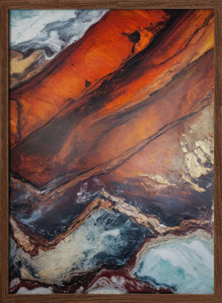 Molten Earth Veins - Stretched Canvas, Poster or Fine Art Print - I Heart Wall Art - Poster Print, Canvas Print or Framed Art Print