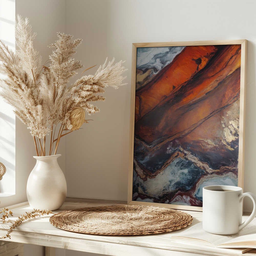 Molten Earth Veins - Stretched Canvas, Poster or Fine Art Print - I Heart Wall Art - Poster Print, Canvas Print or Framed Art Print