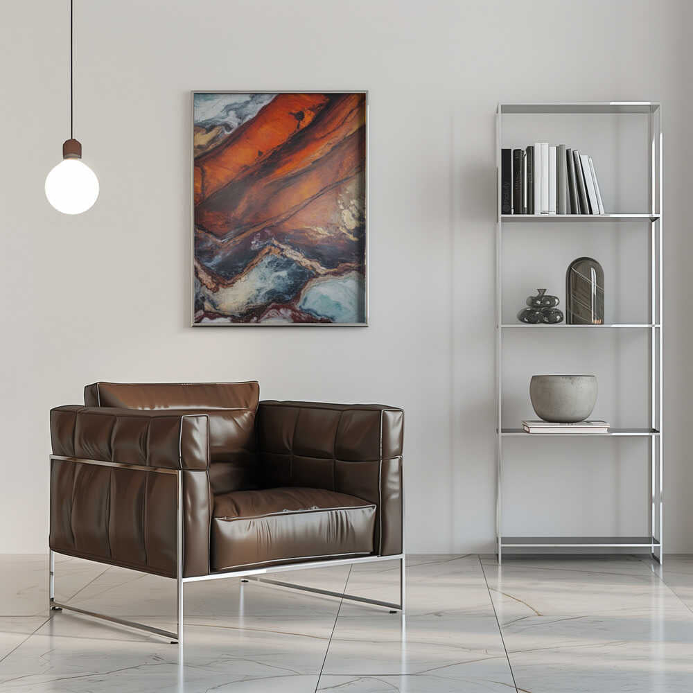 Molten Earth Veins - Stretched Canvas, Poster or Fine Art Print - I Heart Wall Art - Poster Print, Canvas Print or Framed Art Print