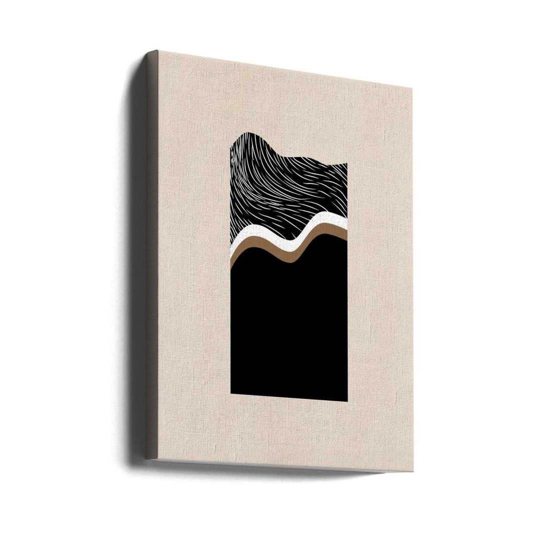 Monochrome Waves - Stretched Canvas, Poster or Fine Art Print - I Heart Wall Art - Poster Print, Canvas Print or Framed Art Print