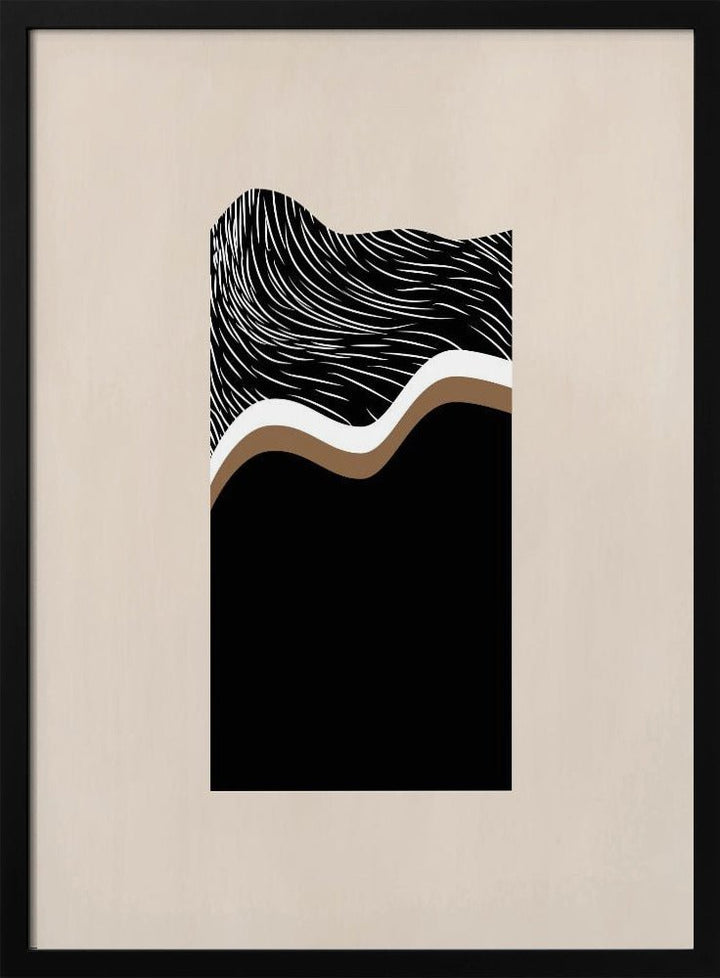 Monochrome Waves - Stretched Canvas, Poster or Fine Art Print - I Heart Wall Art - Poster Print, Canvas Print or Framed Art Print