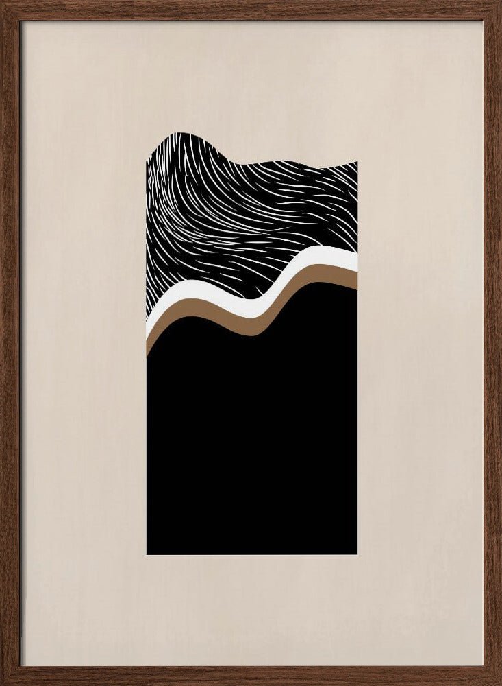 Monochrome Waves - Stretched Canvas, Poster or Fine Art Print - I Heart Wall Art - Poster Print, Canvas Print or Framed Art Print