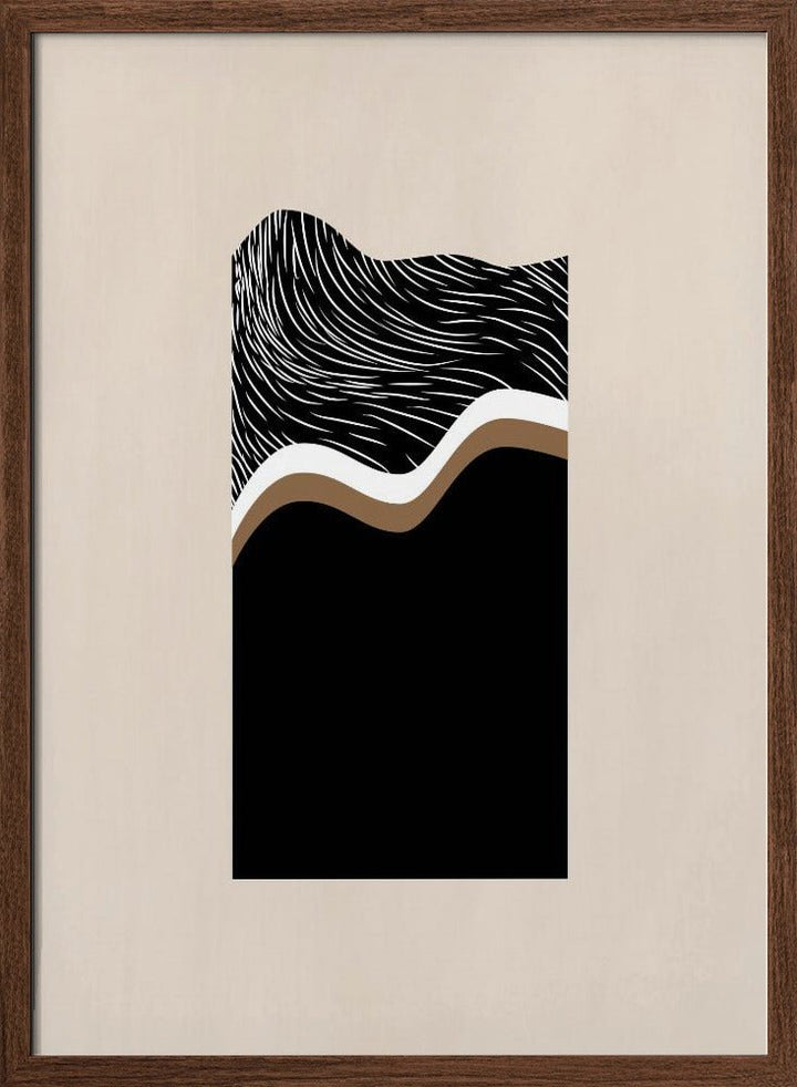 Monochrome Waves - Stretched Canvas, Poster or Fine Art Print - I Heart Wall Art - Poster Print, Canvas Print or Framed Art Print