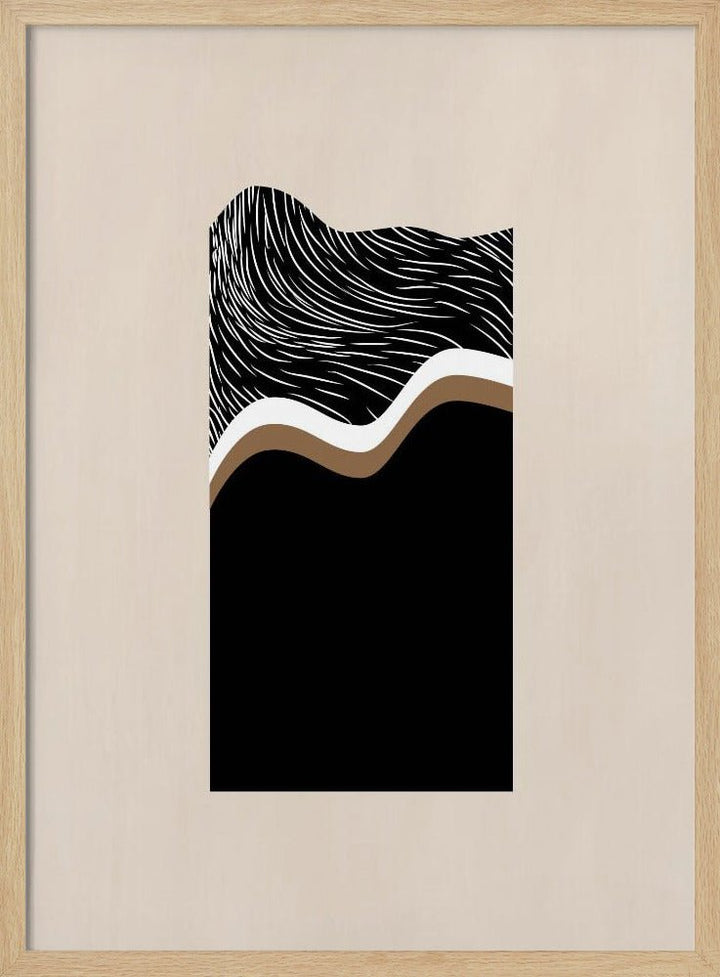 Monochrome Waves - Stretched Canvas, Poster or Fine Art Print - I Heart Wall Art - Poster Print, Canvas Print or Framed Art Print