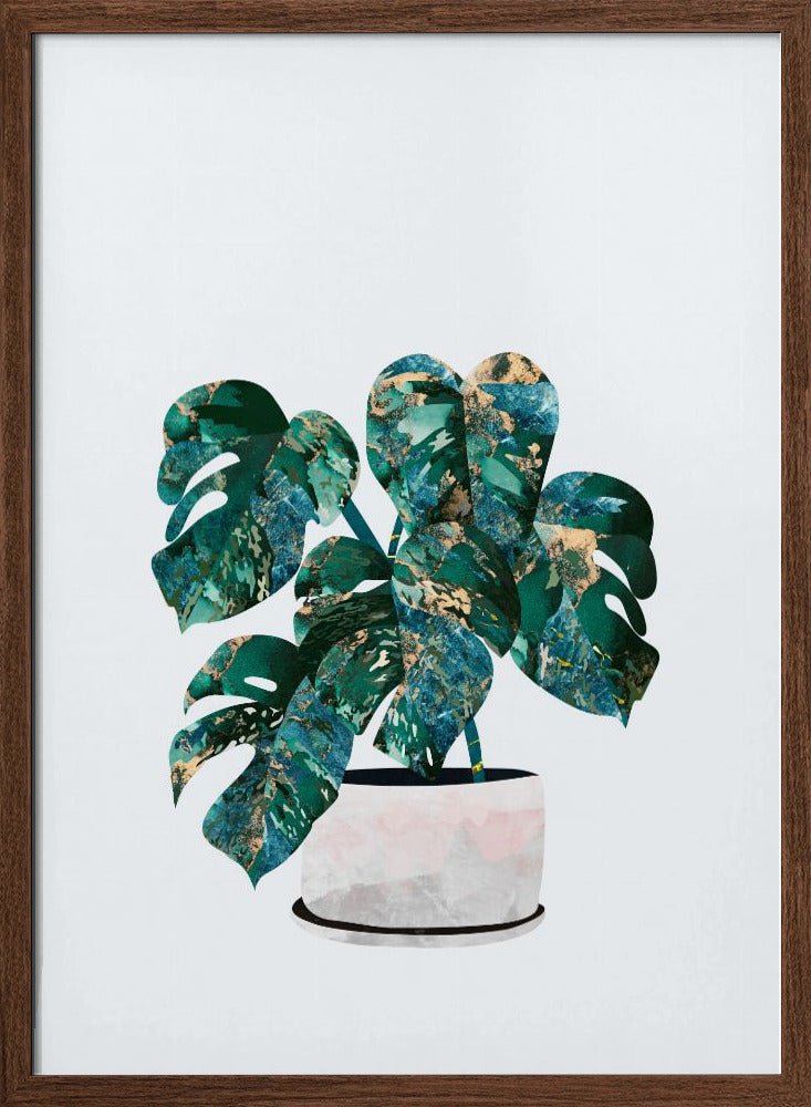 Monstera house plant - Stretched Canvas, Poster or Fine Art Print - I Heart Wall Art - Poster Print, Canvas Print or Framed Art Print