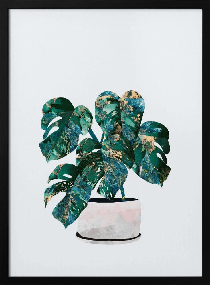 Monstera house plant - Stretched Canvas, Poster or Fine Art Print - I Heart Wall Art - Poster Print, Canvas Print or Framed Art Print