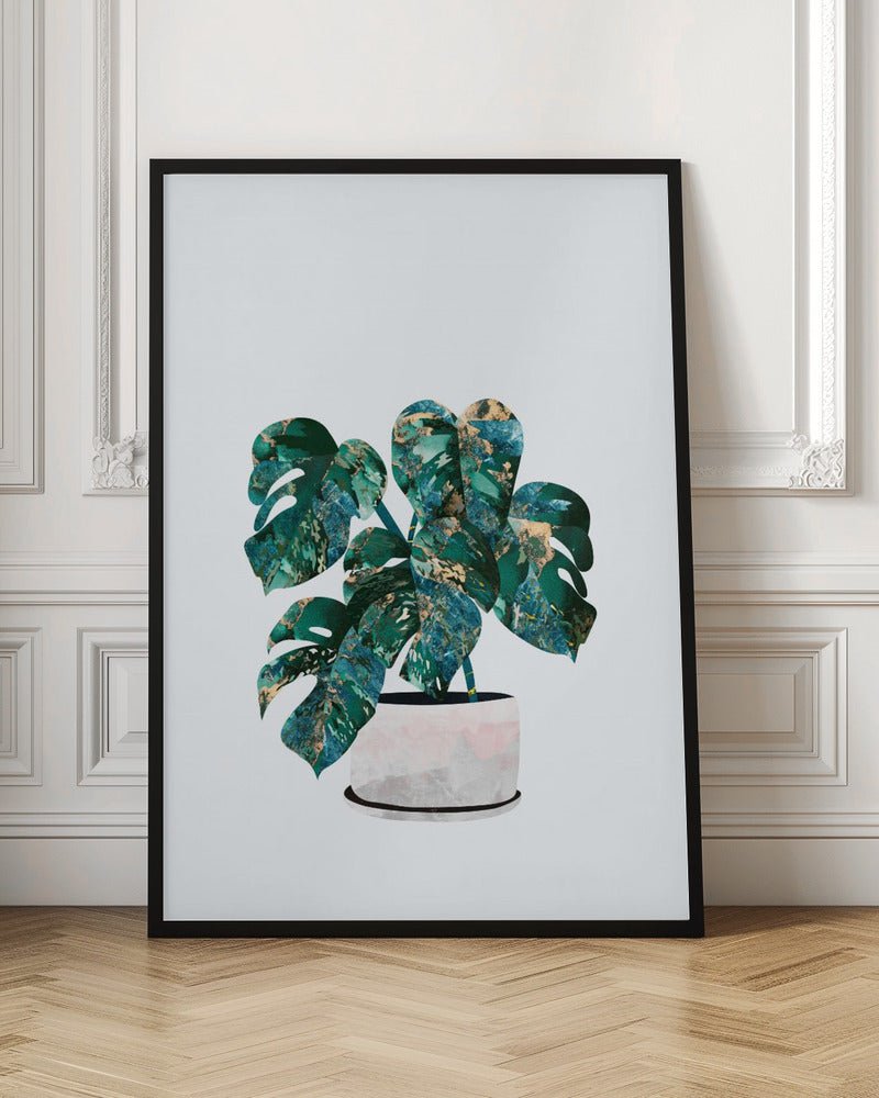 Monstera house plant - Stretched Canvas, Poster or Fine Art Print - I Heart Wall Art - Poster Print, Canvas Print or Framed Art Print