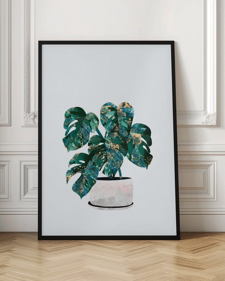 Monstera house plant - Stretched Canvas, Poster or Fine Art Print - I Heart Wall Art - Poster Print, Canvas Print or Framed Art Print