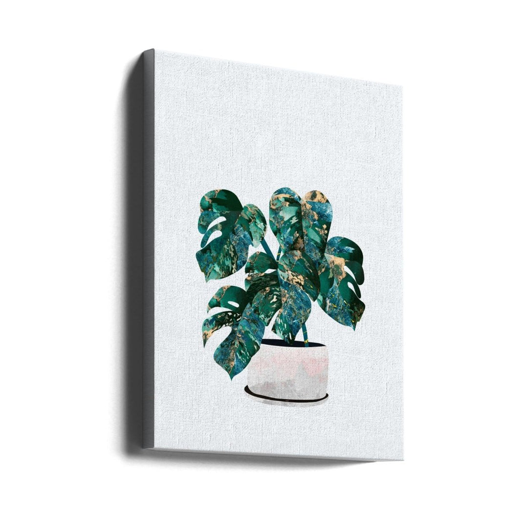 Monstera house plant - Stretched Canvas, Poster or Fine Art Print - I Heart Wall Art - Poster Print, Canvas Print or Framed Art Print