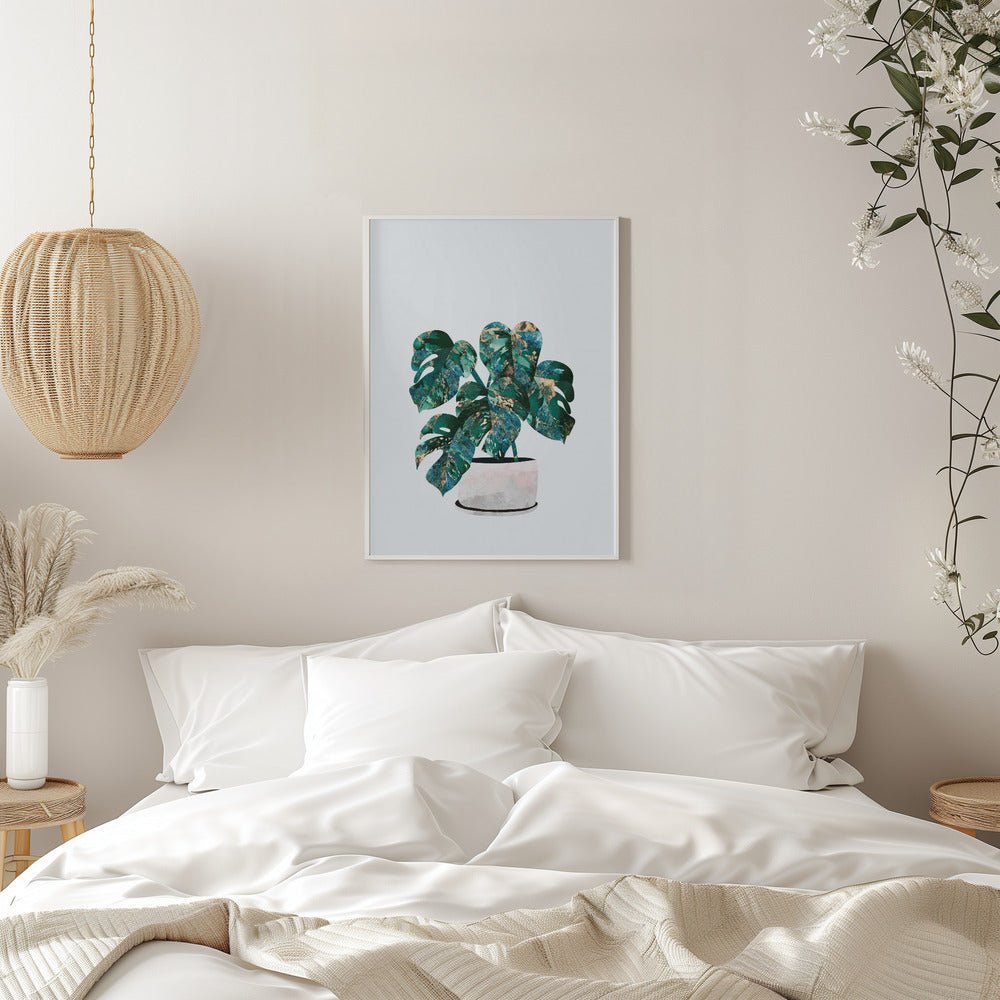 Monstera house plant - Stretched Canvas, Poster or Fine Art Print - I Heart Wall Art - Poster Print, Canvas Print or Framed Art Print