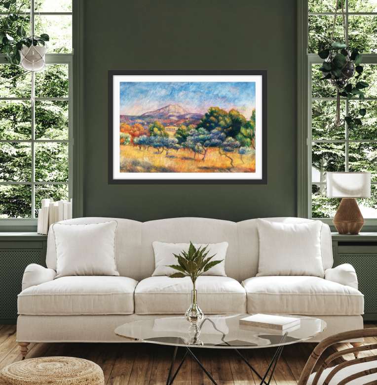 Montagne Sainte - Victoire (Paysage) by Renoir - Fine Art or Canvas Print - I Heart Wall Art - Poster Print, Canvas Print or Framed Art Print