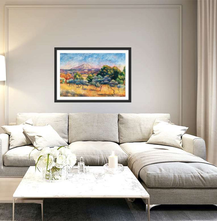 Montagne Sainte - Victoire (Paysage) by Renoir - Fine Art or Canvas Print - I Heart Wall Art - Poster Print, Canvas Print or Framed Art Print