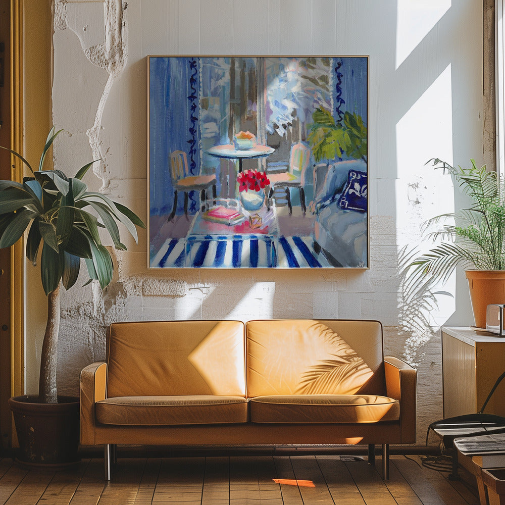 Moody Blues - Square Stretched Canvas, Poster or Fine Art Print I Heart Wall Art