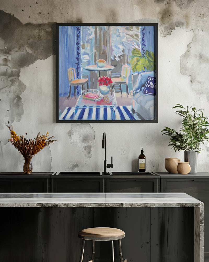 Moody Blues - Square Stretched Canvas, Poster or Fine Art Print I Heart Wall Art