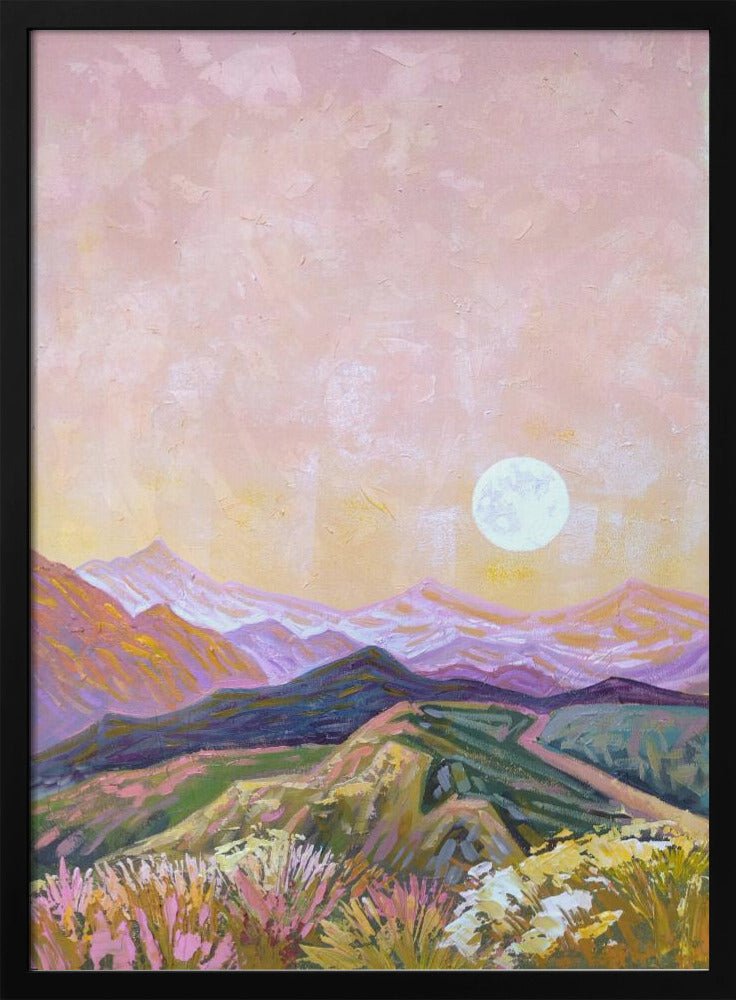 Moon Hills - Stretched Canvas, Poster or Fine Art Print - I Heart Wall Art - Poster Print, Canvas Print or Framed Art Print