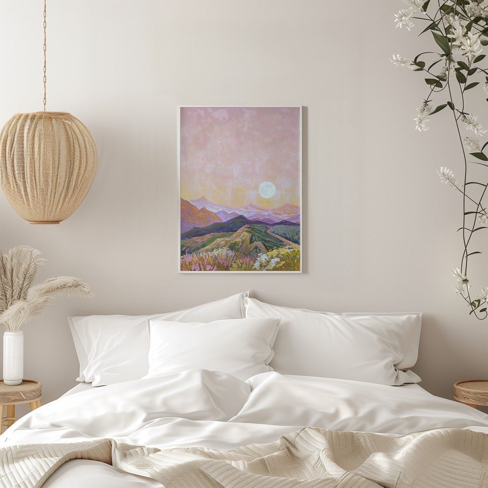 Moon Hills - Stretched Canvas, Poster or Fine Art Print - I Heart Wall Art - Poster Print, Canvas Print or Framed Art Print