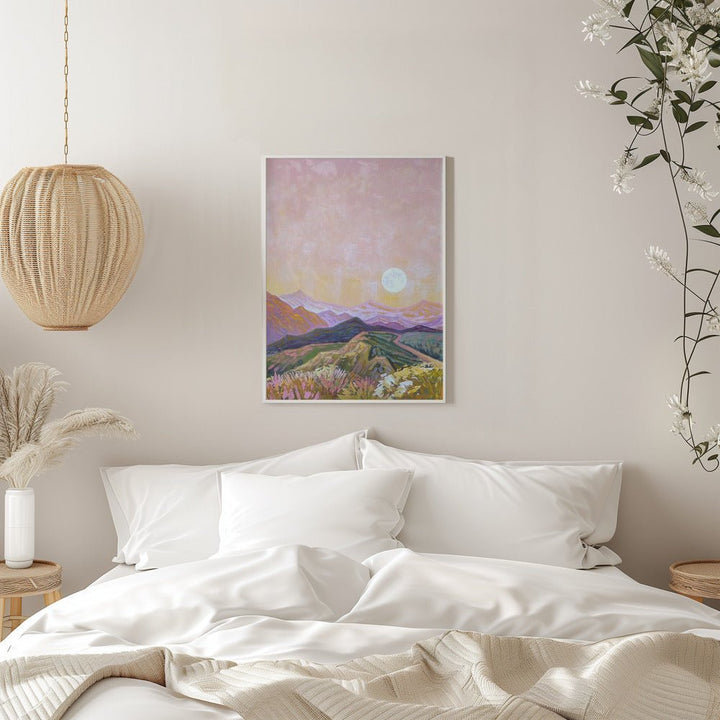Moon Hills - Stretched Canvas, Poster or Fine Art Print - I Heart Wall Art - Poster Print, Canvas Print or Framed Art Print
