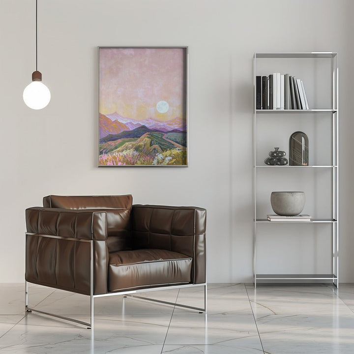Moon Hills - Stretched Canvas, Poster or Fine Art Print - I Heart Wall Art - Poster Print, Canvas Print or Framed Art Print